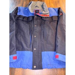 Vintage Tommy Hilfiger Men's Color Block Outerwear Jacket Blue Black XL